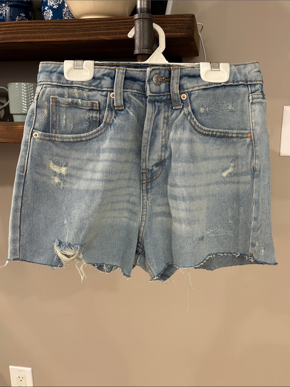 wild fable Super High Rise Cutoff Denim Shorts Distressed Size 0